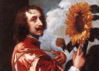 Anthony Van Dyck : Self-portrait with a Sunflower